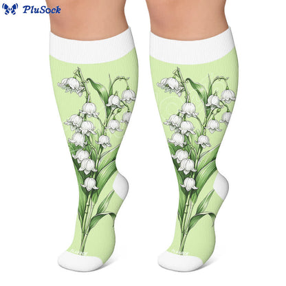 Plusock Plus Size Botanical Garden Compression Socks - image 7