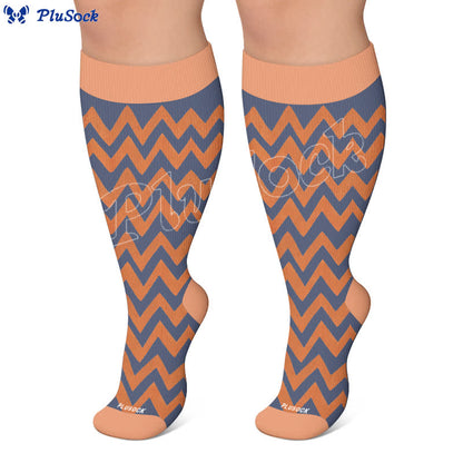 Plusock Plus Size Boho Floral Compression Socks - image 6