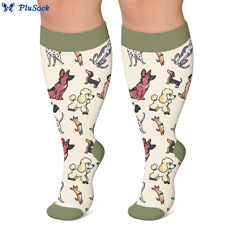 Plusock Plus Size Swan Cat Compression Socks - image 5