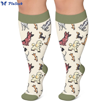 Plusock Plus Size Swan Cat Compression Socks - image 5