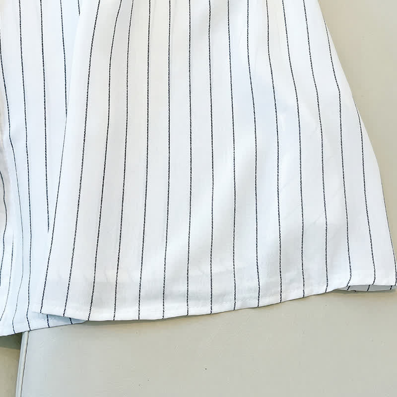 Plusock Plus-Size Striped Belted Skirt Midi Dress - image 4