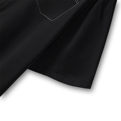 Plusock Plus Size Contrast Stitch Camp Collar Shirt Blouse - image 2
