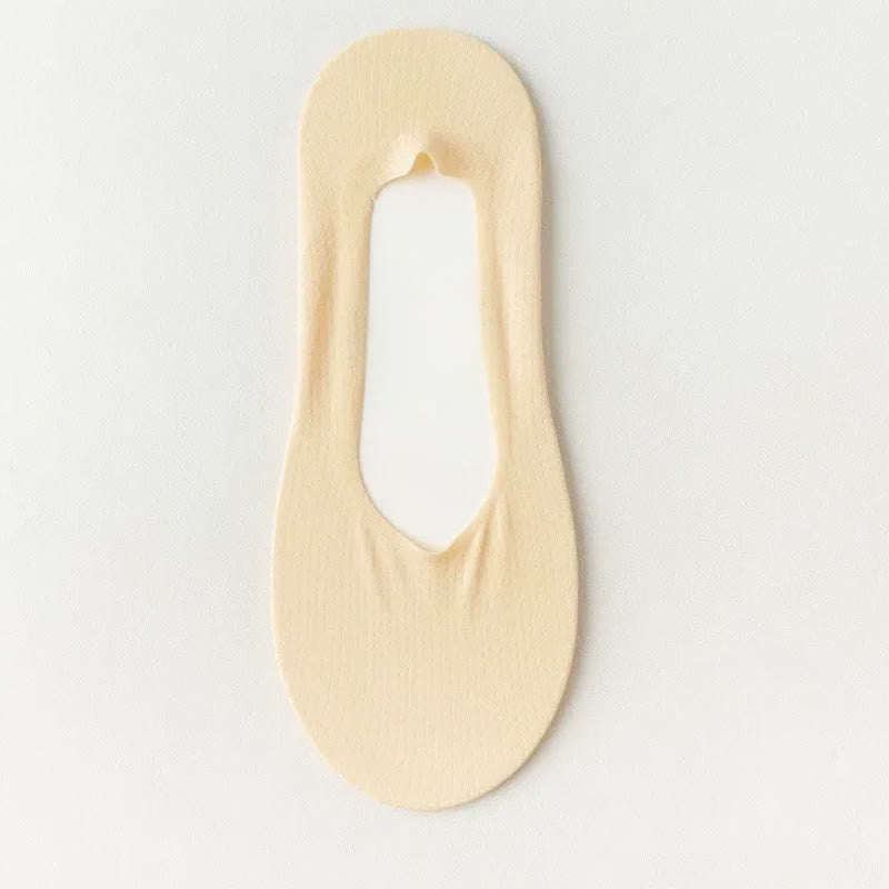 Plusock Ice Silk Cooling Soft No Show Socks (6 Pairs) - Nude - EU39-45(US6-11) - image 10
