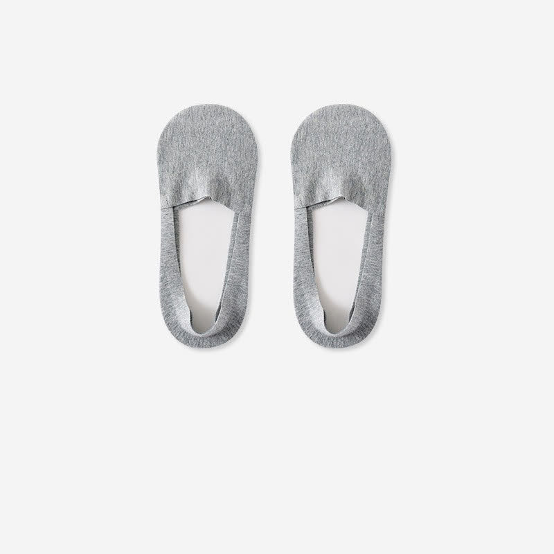 Plusock Breathable Cotton Invisible No Show Socks (3 Pairs) - Light Gray - RU39-44(US6-10) - image 6