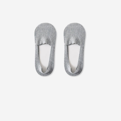 Plusock Breathable Cotton Invisible No Show Socks (3 Pairs) - Light Gray - RU39-44(US6-10) - image 6
