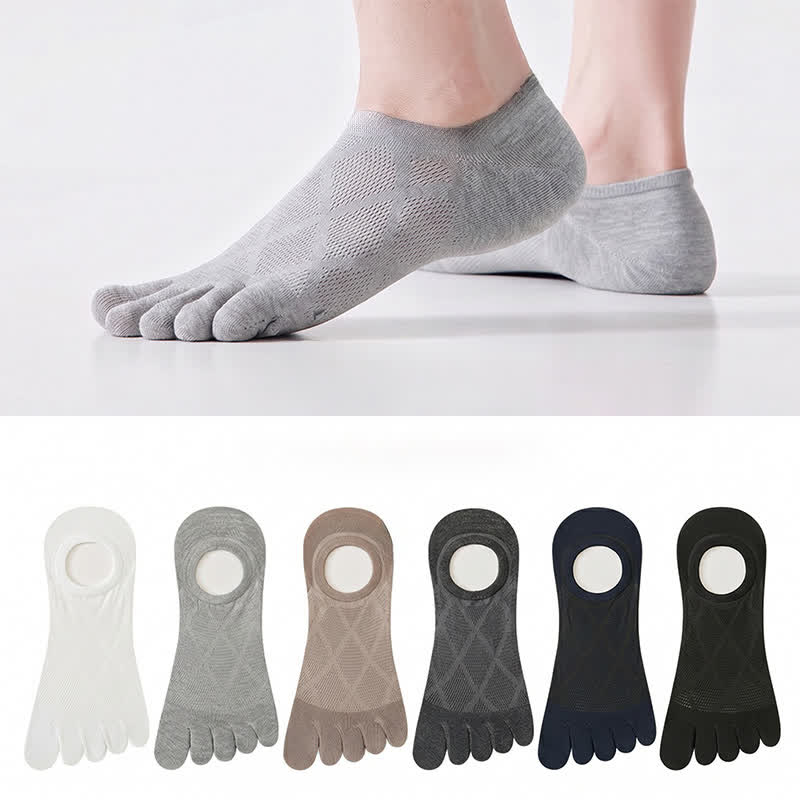 Plusock Breathable Bamboo Five Toe No Show Sokcs(3 Pairs) - image 0