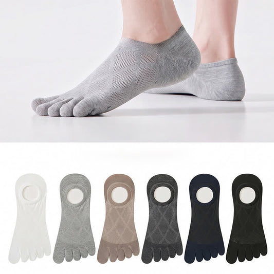 Plusock Breathable Bamboo Five Toe No Show Sokcs(3 Pairs) - image 0
