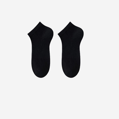 Plusock Breathable Antibacterial Ice Silk Ankle Socks (5 Pairs) - Black - EU39-44(US6-10) - image 10