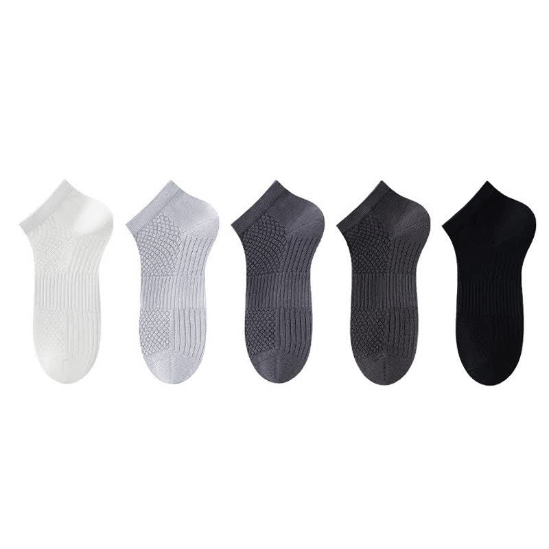Plusock Breathable Antibacterial Ice Silk Ankle Socks (5 Pairs) - image 11