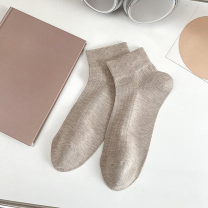 Plusock Soft Stretch Ankle Socks (5 Pairs) - Khaki - EU36-44(US3-10) - image 9
