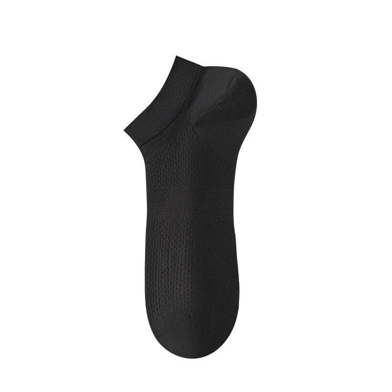Plusock Breathable Silk Ankle Socks (8 Pairs) - Black - EU36-44(US3-10) - image 5