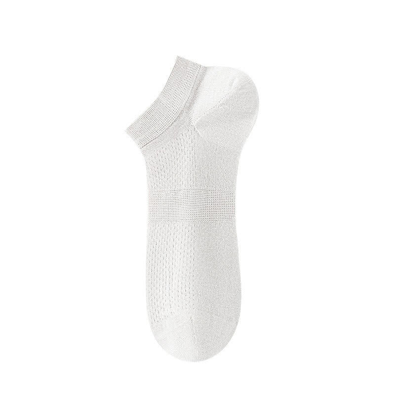 Plusock Breathable Silk Ankle Socks (8 Pairs) - White - EU36-44(US3-10) - image 6