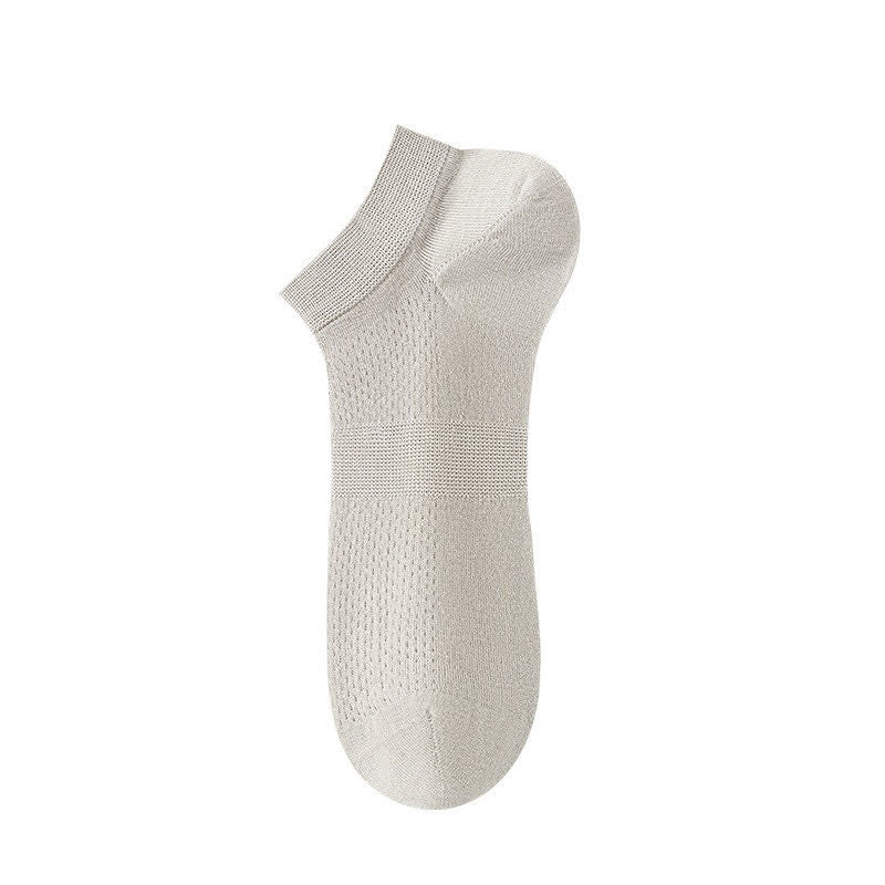 Plusock Breathable Silk Ankle Socks (8 Pairs) - Beige - EU36-44(US3-10) - image 8