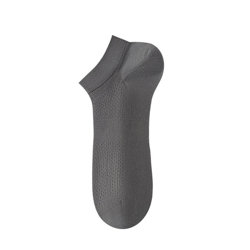 Plusock Breathable Silk Ankle Socks (8 Pairs) - Dark Grey - EU36-44(US3-10) - image 11