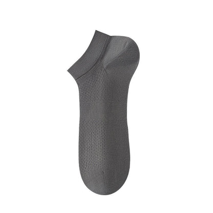 Plusock Breathable Silk Ankle Socks (8 Pairs) - Dark Grey - EU36-44(US3-10) - image 11