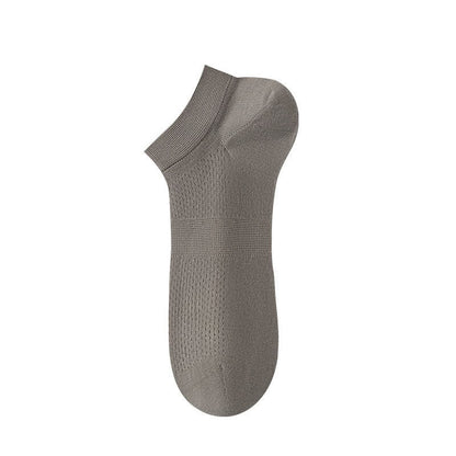 Plusock Breathable Silk Ankle Socks (8 Pairs) - Grey - EU36-44(US3-10) - image 7