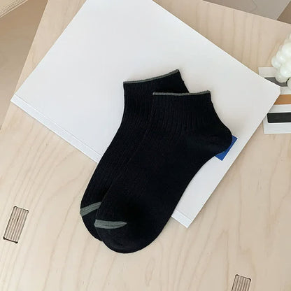 Plusock Casual Ribbed Bamboo Ankle Socks (5 Pairs) - Black - EU36-44(US3-10) - image 11