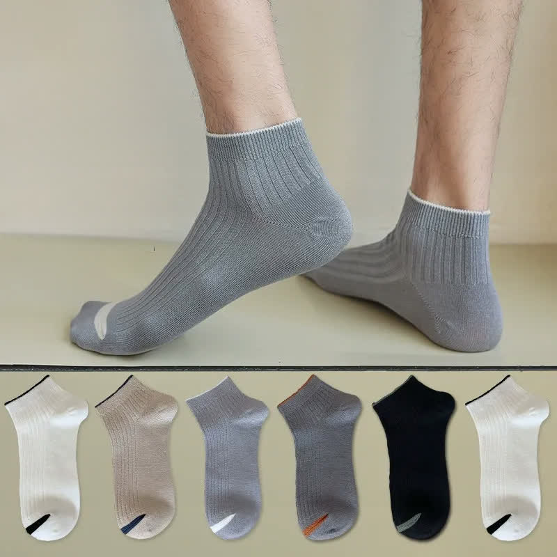 Plusock Casual Ribbed Bamboo Ankle Socks (5 Pairs) - Multicolor - EU36-44(US3-10) - image 0
