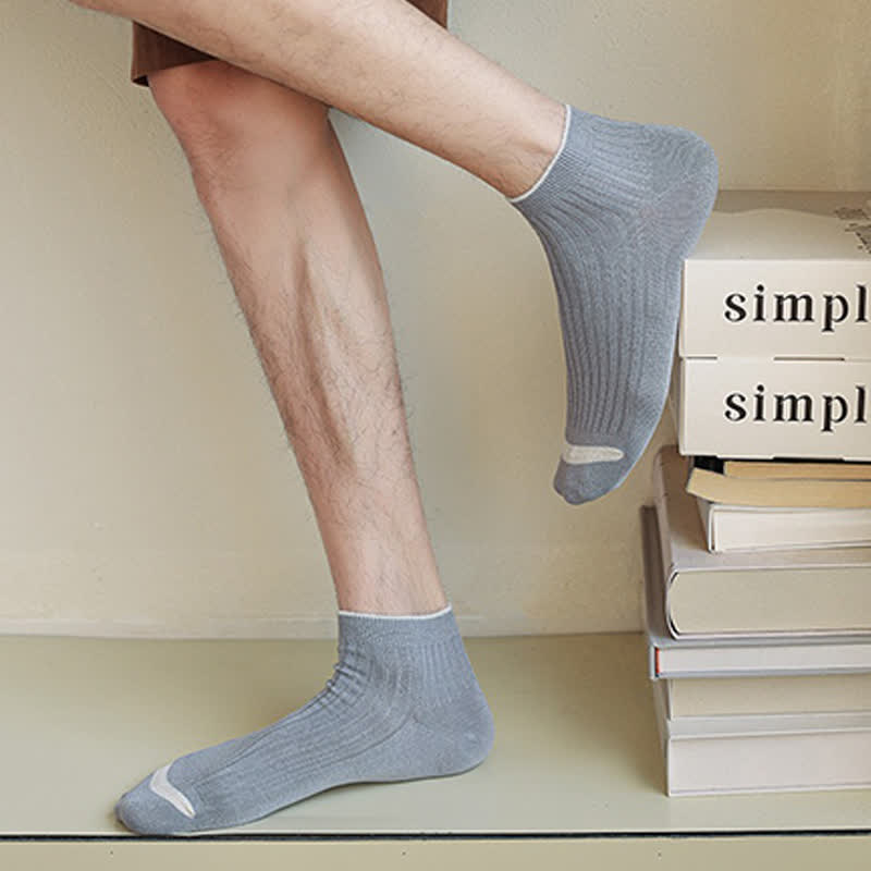Plusock Casual Ribbed Bamboo Ankle Socks (5 Pairs) - image 5