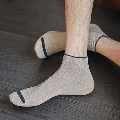 Plusock Casual Ribbed Bamboo Ankle Socks (5 Pairs) - image 3