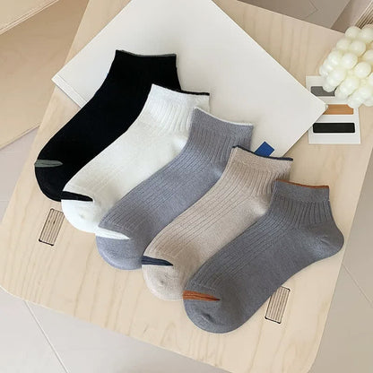 Plusock Casual Ribbed Bamboo Ankle Socks (5 Pairs) - image 9