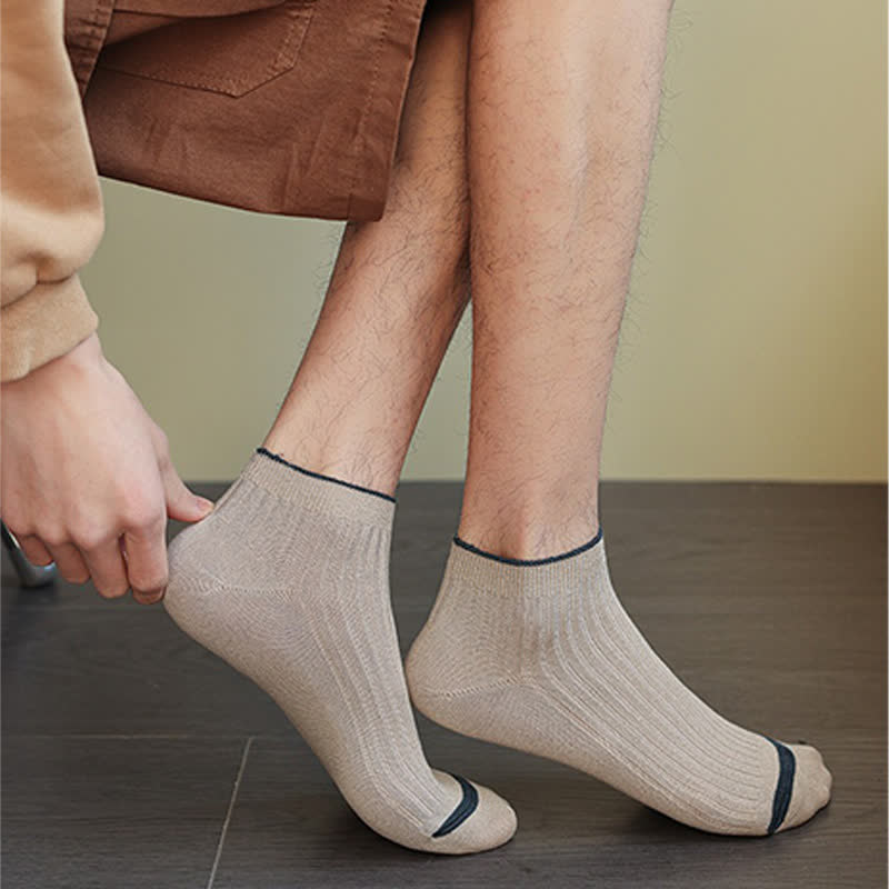 Plusock Casual Ribbed Bamboo Ankle Socks (5 Pairs) - image 4
