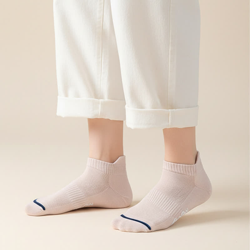 Plusock Breathable Cushioned Ankle Socks (5 Pairs) - Khaki - EU36-44(US3-10) - image 3