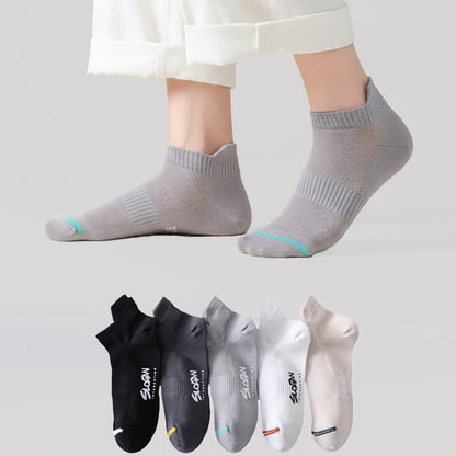 Plusock Breathable Cushioned Ankle Socks (5 Pairs) - Multicolor - EU36-44(US3-10) - image 0