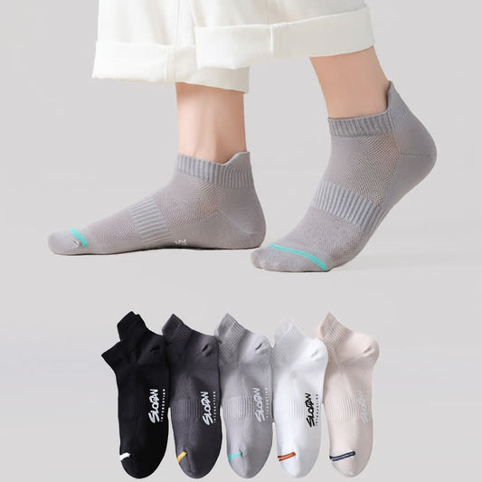 Plusock Breathable Cushioned Ankle Socks (5 Pairs) - Multicolor - EU36-44(US3-10) - image 0