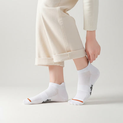 Plusock Breathable Cushioned Ankle Socks (5 Pairs) - White - EU36-44(US3-10) - image 1