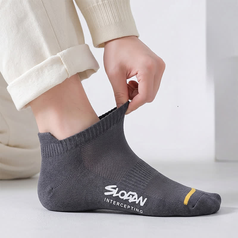 Plusock Breathable Cushioned Ankle Socks (5 Pairs) - Dark Grey - EU36-44(US3-10) - image 9