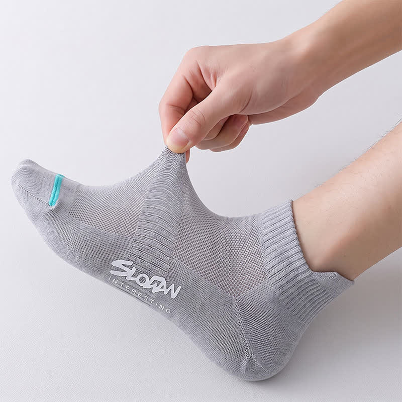 Plusock Breathable Cushioned Ankle Socks (5 Pairs) - Light Gray - EU36-44(US3-10) - image 7