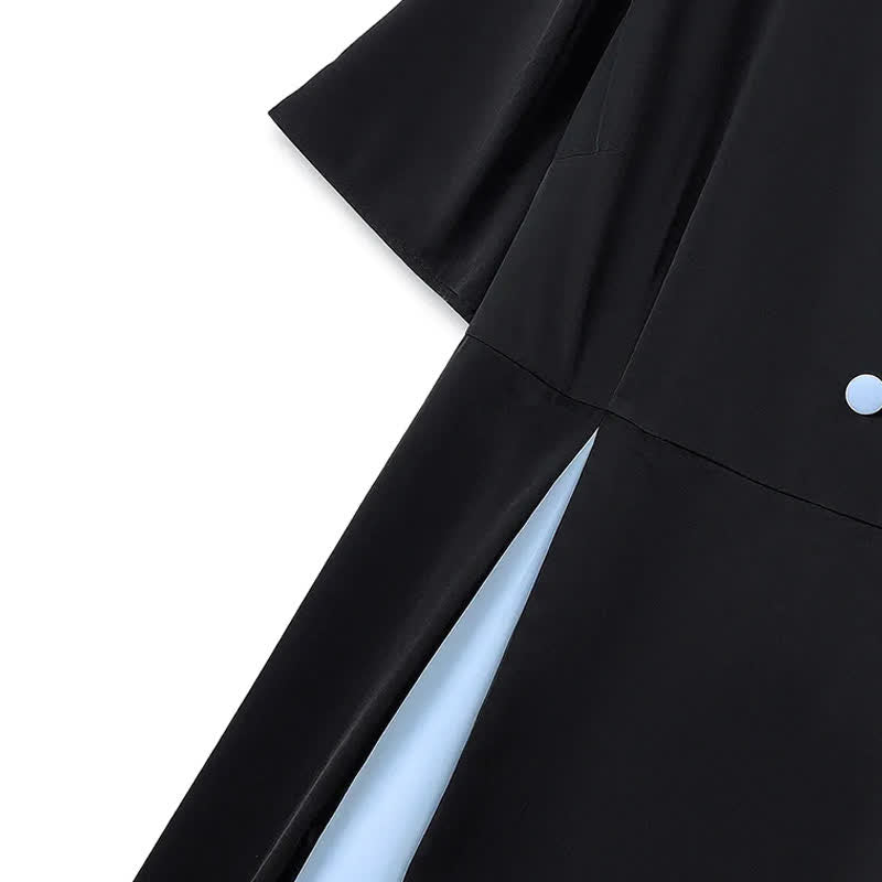 Plusock Plus Size Daily Loose Puff Short Sleeve Midi Dress - image 4