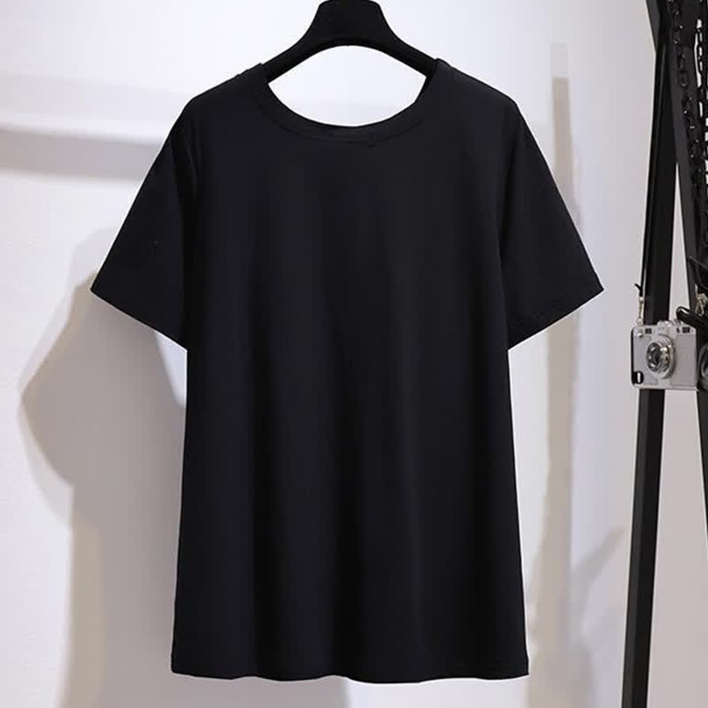 Plusock Plus Size Twist Front V Neck Cotton Stretch Blouse - image 2