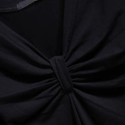 Plusock Plus Size Twist Front V Neck Cotton Stretch Blouse - image 3