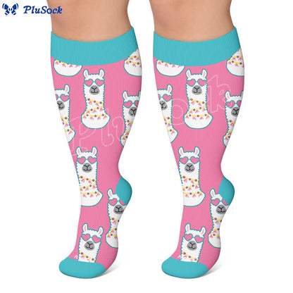 Plusock Plus Size Camel Palm Compression Socks - image 5