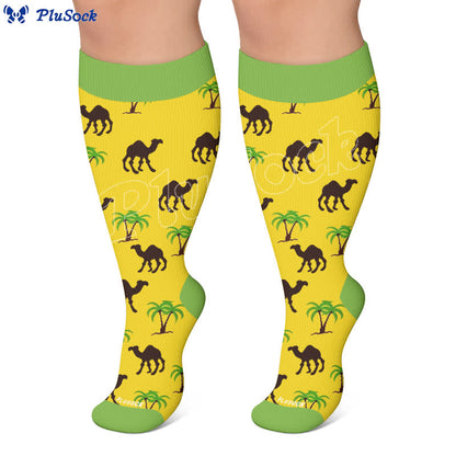 Plusock Plus Size Camel Palm Compression Socks - image 4