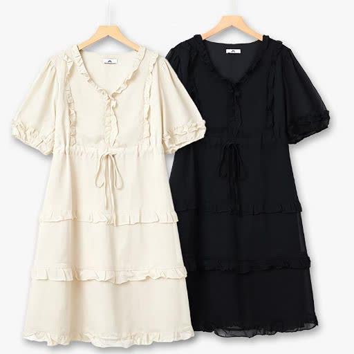 Plusock Romantic Plus Size Tiered Ruffle Midi Dress - image 0