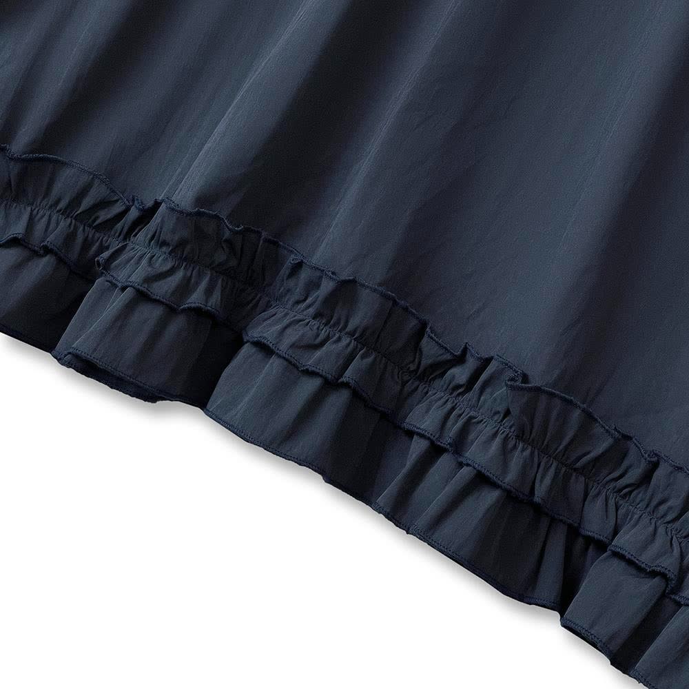 Plusock Plus Size Navy Tie Back Ruffle Hem Midi Dress - image 3