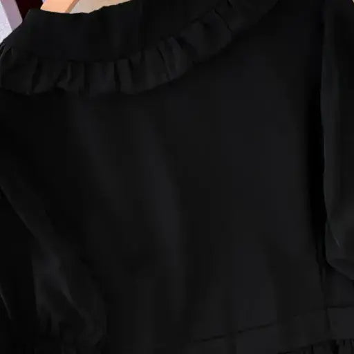 Plusock Plus Size Ruffle Collar Button Front Midi Dress - image 3