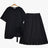 Plusock Plus Size Side Tie Ruched Short Sleeve Midi Skirt Matching Set - 2Pcs Set - 6XL - image 0
