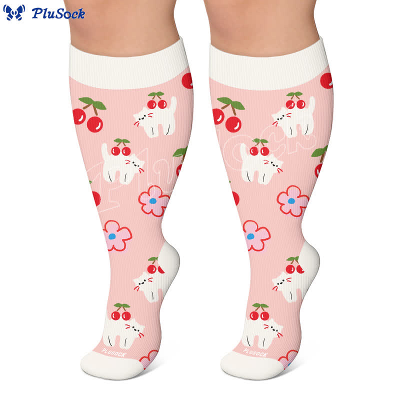 Plusock Plus Size Daisy Butterfly Compression Socks - image 7