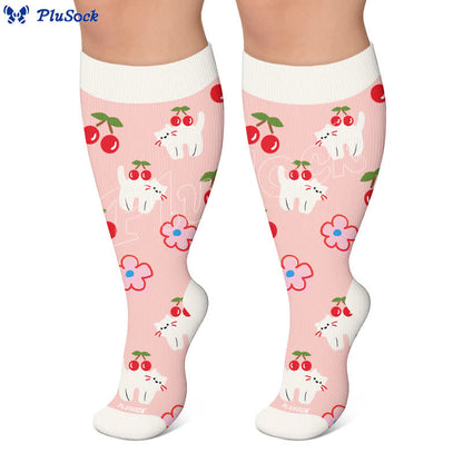 Plusock Plus Size Daisy Butterfly Compression Socks - image 7
