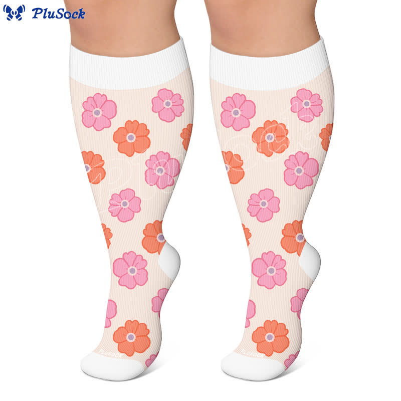 Plusock Plus Size Daisy Butterfly Compression Socks - image 6