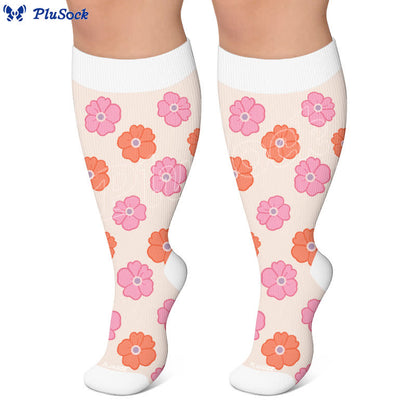 Plusock Plus Size Daisy Butterfly Compression Socks - image 6
