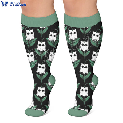 Plusock Plus Size Cute Spooky Compression Socks - image 5