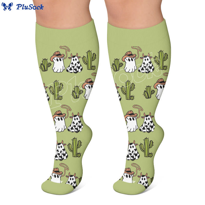 Plusock Plus Size Cute Spooky Compression Socks - image 6