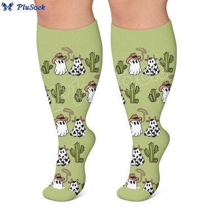 Plusock Plus Size Cute Spooky Compression Socks - image 6