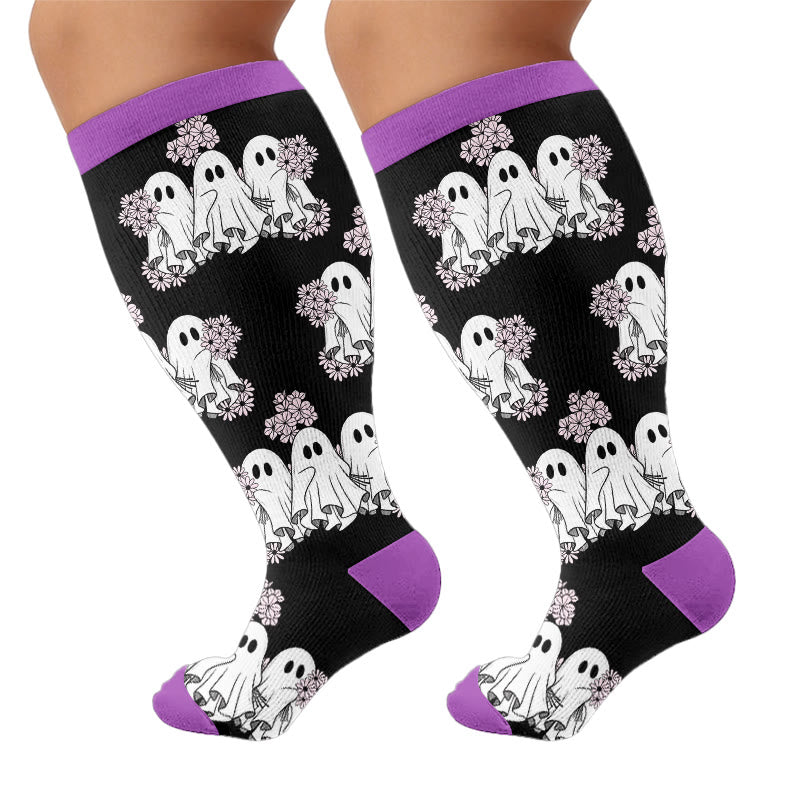 Plusock Plus Size Cute Spooky Compression Socks - image 8