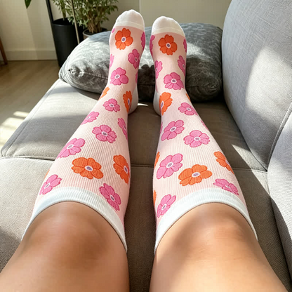 Plusock Plus Size Daisy Butterfly Compression Socks - image 2